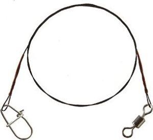 Cormoran 1×7 Wire Leader Swivel and Snap Hook 12 kg 70 cm 2 ks