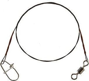 Cormoran 1×7 Wire Leader Swivel and Snap Hook 6 kg 30 cm 2 ks