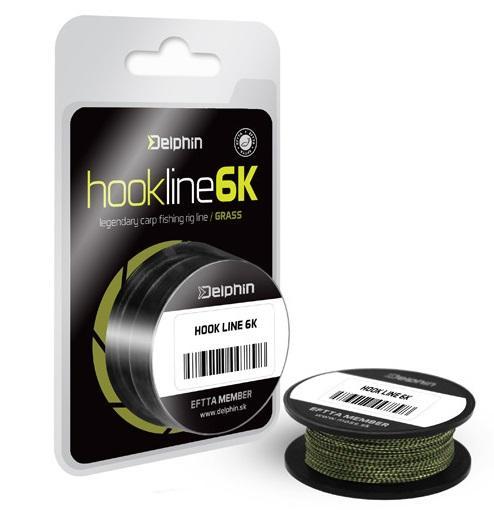 Delphin náväzcová šnúrka hookline 6k grass 20 m-nosnosť 25 lb