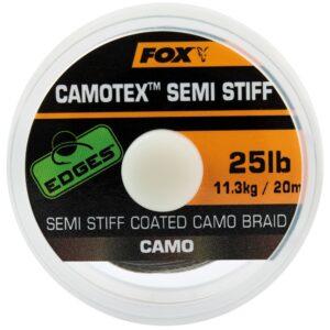 Fox náväzcová šnúrka edges camotex semi stiff 20 m-priemer 25 lb / nosnosť 11