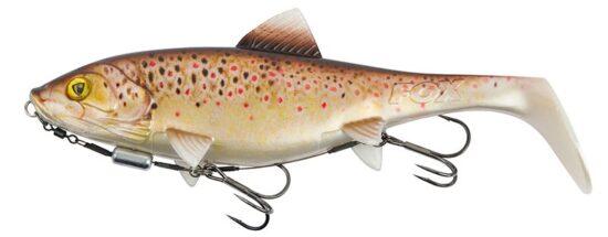 Fox rage gumová nástraha replicant shallow sn brown trout-23 cm 125 g