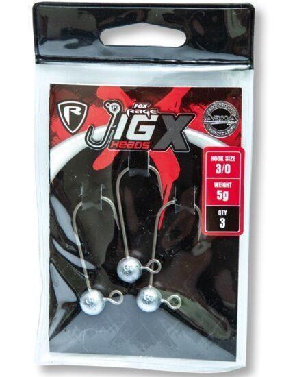 Fox rage jigová hlavička jig x jig heads háčik 3/0 3 ks-5 g