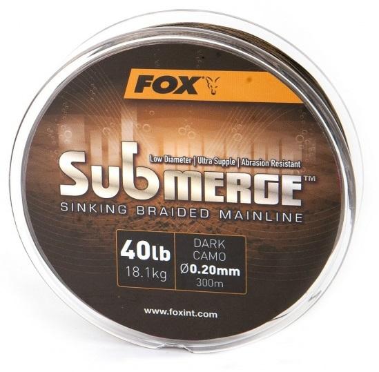 Fox splietaná šnúra submerge sinking braided mainline camo 300 m-priemer 0