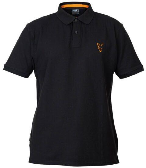 Fox tričko collection black orange polo shirt-veľkosť s