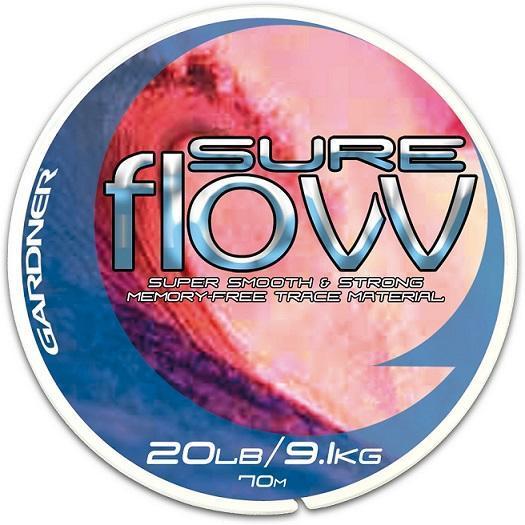 Gardner - náväzcový vlasec  sure flow 70 m crystal-nosnosť 15lb/6