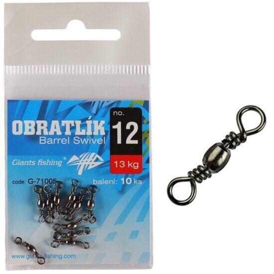 Giants fishing obratlík barrel swivel 10 ks-veľ.8 nosnosť 20 kg