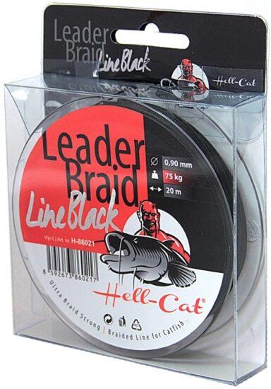 Hell-cat náväzcová šnúra leader braid line black 20 m-priemer 0