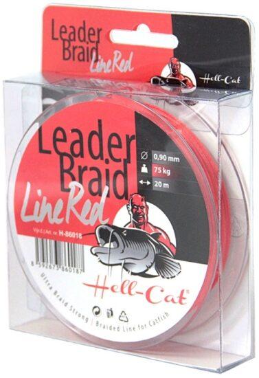 Hell-cat náväzcová šnúra leader braid line red 20 m-priemer 0