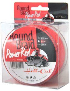 Hell-cat splietaná šnúra round braid power red 200 m-priemer 0