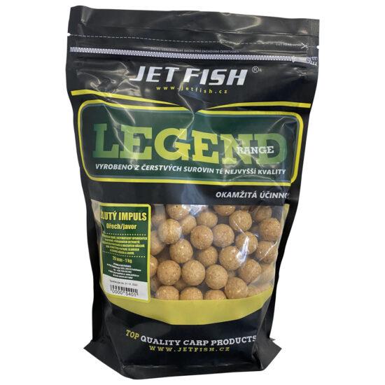 Jet fish boilie legend range žltý impuls orech javor - 250 g 24 mm