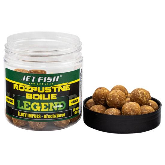 Jet fish rozpustné boilie legend range žlutý impuls 20 mm 250 ml