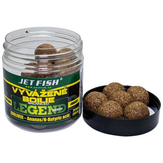 Jet fish vyvážené boilie legend range bioliver-ananás/n-butyric 250 ml - 20 mm