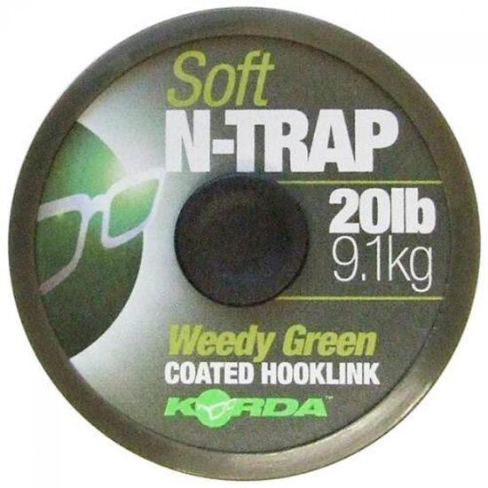 Korda náväzcová šnúrka n-trap soft green 20 m - nosnosť 20 lb / 9