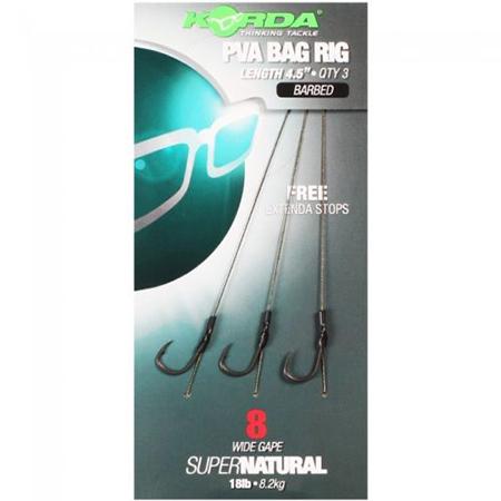 Korda náväzec solidz pva rig wide gape barbed 18 lb 3 ks-háčik 4