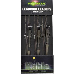 Korda olovená montáž hybrid lead clip leadcore leader 3ks-gravel