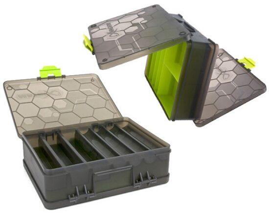 Matrix kufrík double sided feeder & tackle box