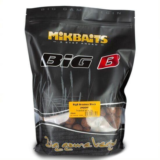 Mikbaits boilie legends bigb broskyňa black pepper-2