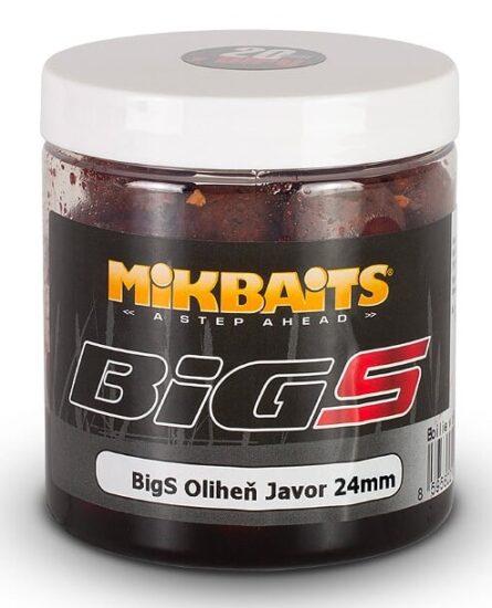 Mikbaits boilies v dipe bigs oliheň javor 250 ml-24mm