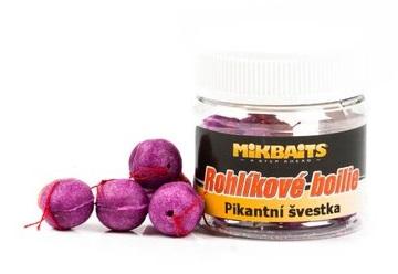 Mikbaits rohlíkové boilies 50 ml-pikantná slivka