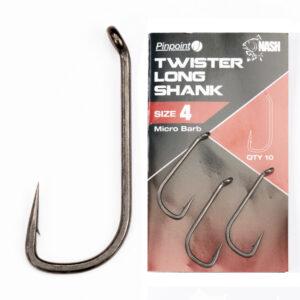 Nash háčiky twister long shank micro barbed 10 ks-veľkosť 2