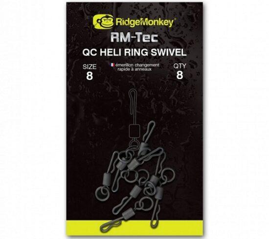 Ridgemonkey rychlovýmenný obratlík s krúžkom quick change heli ring swivel-veľkosť 11