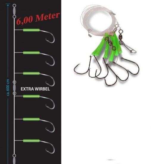 Saenger aquantic circle hook fluorozelená 6/0