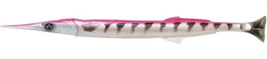 Savage gear gumová nástraha 3d line thru needlefish pulse tail pink barracuda - 30 cm 66 g