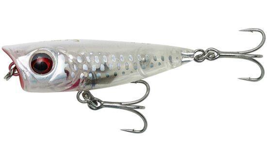 Savage gear wobler 3d minnow popper crystal white - 4