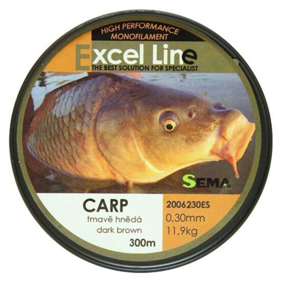 Sema vlasec excel carp 300 m hnedá-priemer 0