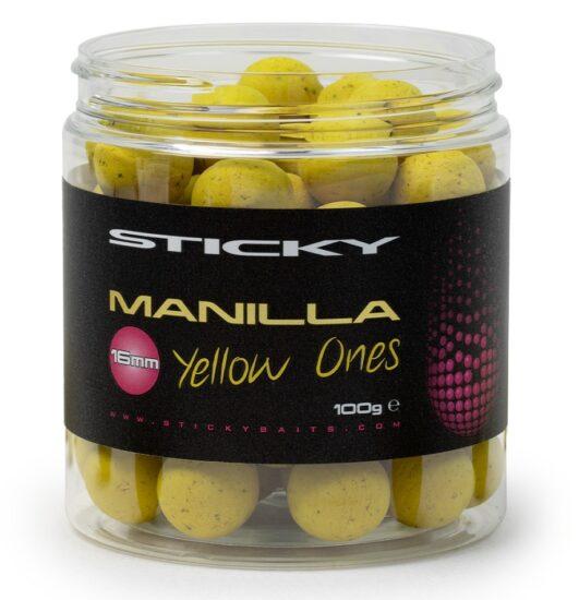 Sticky baits neutrálne vyvážené boilie manilla wafters yellow ones 130 g - 16 mm