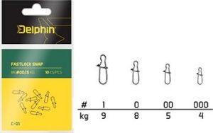 Delphin Fastlock Snap C-01 Veľkosť 0 8 kg 10 ks