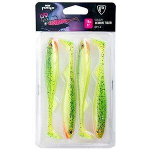 FOX Rage Slick Shad Ultra UV 13 cm Lemon Tiger 4 ks